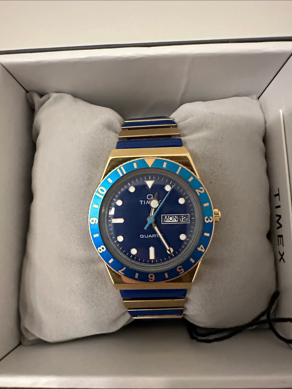 Timex Blue and Gold Men's Stainless Steel Quartz Watch